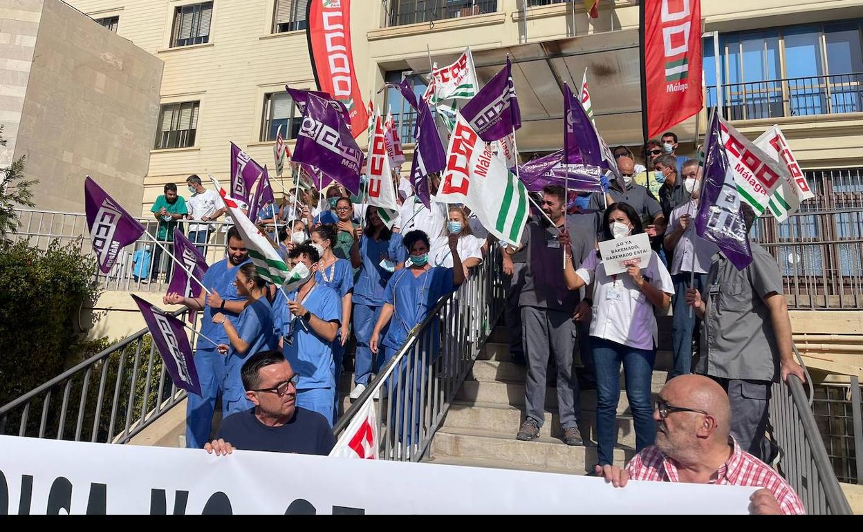 Un momento de la protesta. 