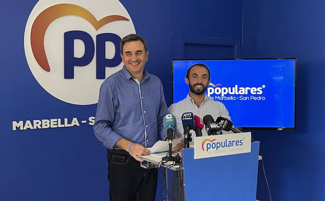 Félix Romero, vicepresidente del PP, y Enrique Rodríguez, portavoz del partido. 