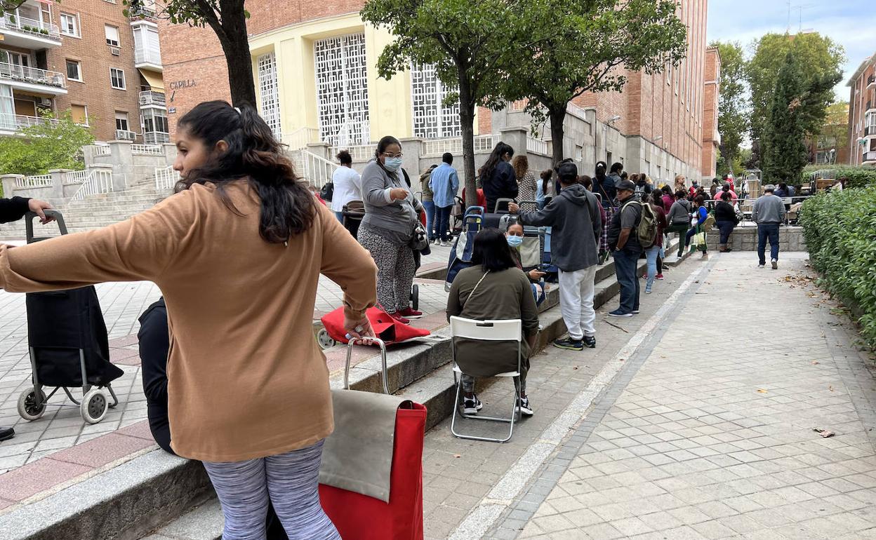 Colas del hambre en Madrid.