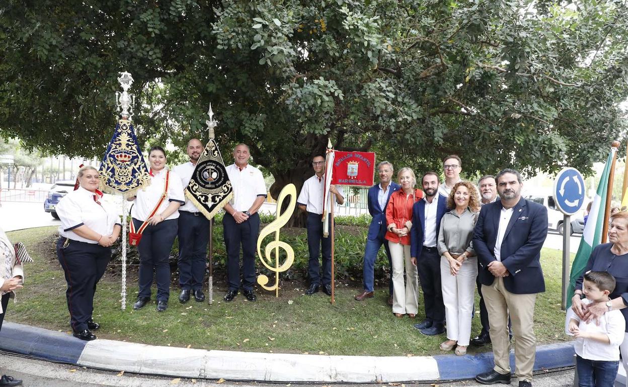 Nombramiento de la nueva rotonda Agrupación Musical Batallón de Marbella. 