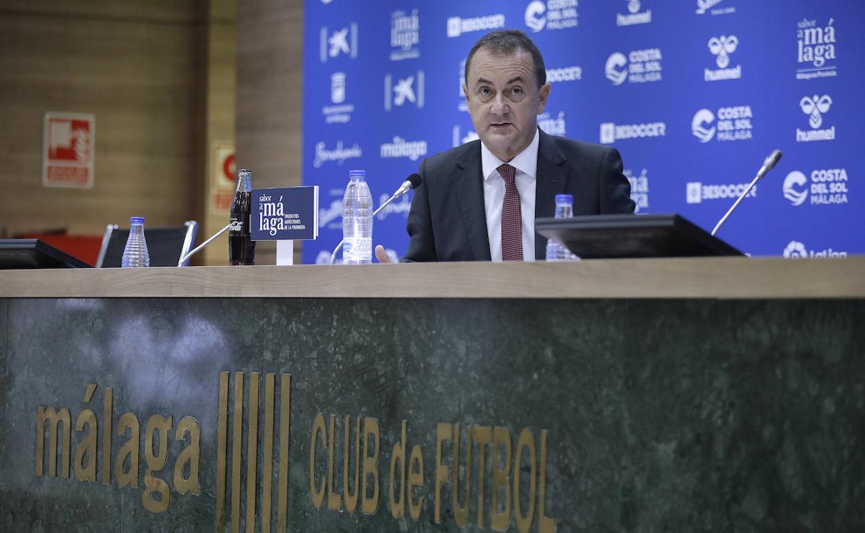 Muñoz, este martes durante la rueda de prensa. 