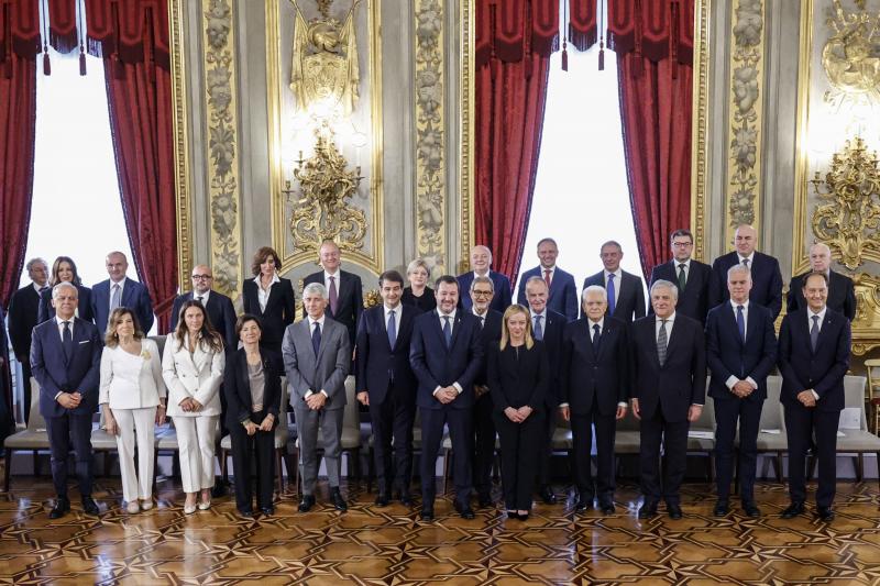 Foto de familia del nuevo Ejecutivo italiano