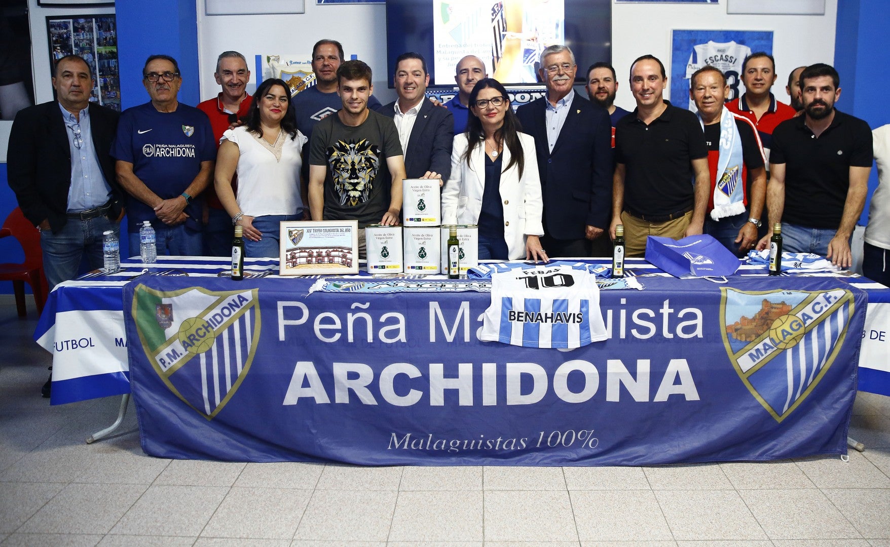 Febas, elegido mejor jugador del Málaga durante la temporada 21-22 por la peña de Archidona