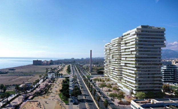 Recreación de las tres torres previstas en los suelos de Torre del Río. 