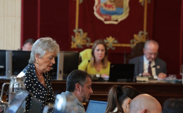 Teresa Porras, en el pasado pleno municipal.