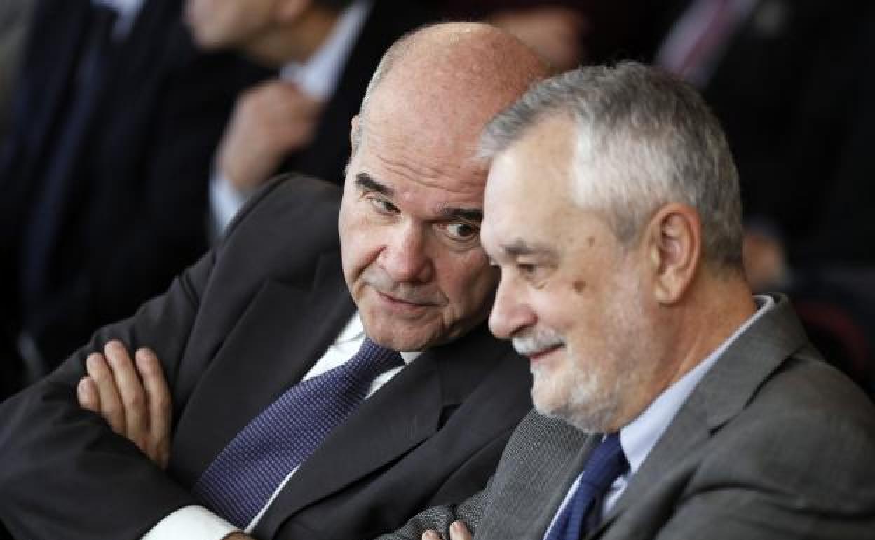 Manuel Chaves y José Antonio Griñán, durante la celebración del juicio.