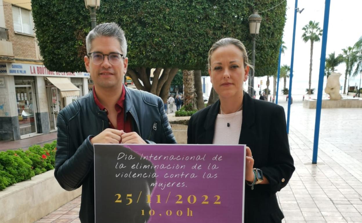 Acto de presentación de la marcha con motivo del 25 de noviembre en Rincón de la Victoria. 