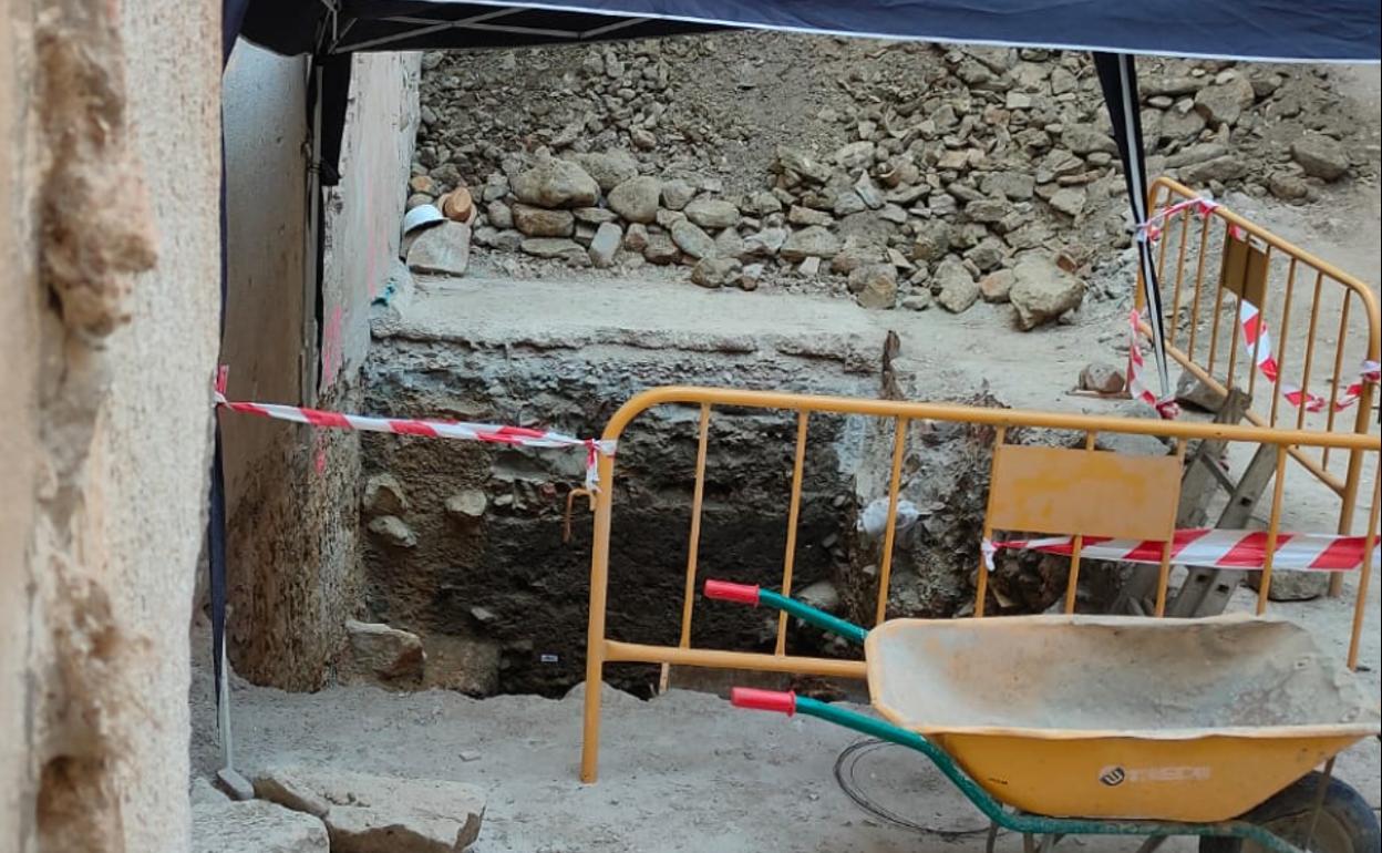 Las obras en el Convento de San Agustín se han topado con hallazgos arqueológicos. 