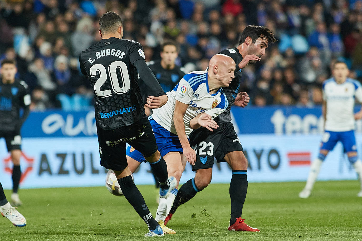 El Málaga abrió el marcador en el minuto 79, pero el Zaragoza empató poco después 