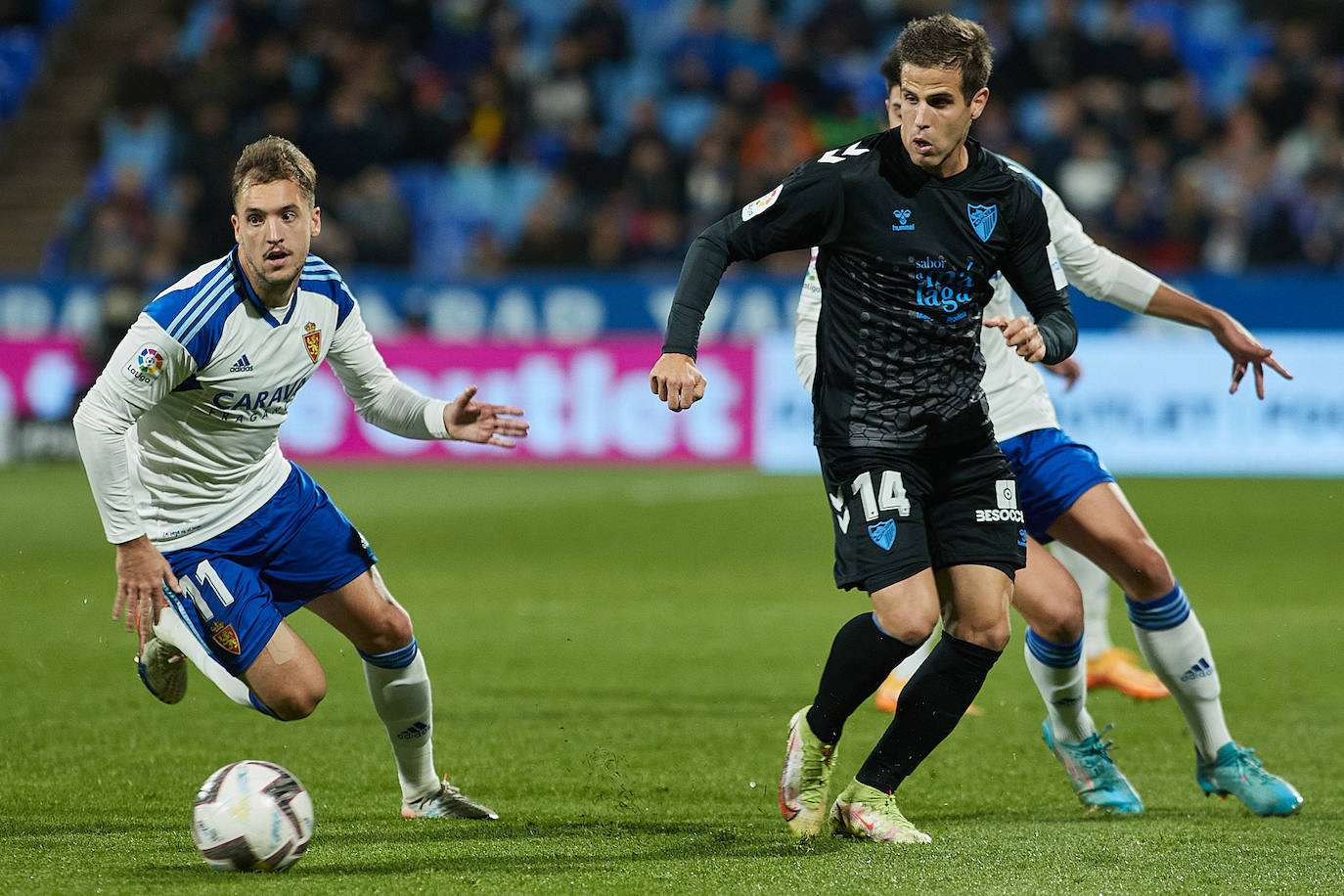 El Málaga abrió el marcador en el minuto 79, pero el Zaragoza empató poco después 