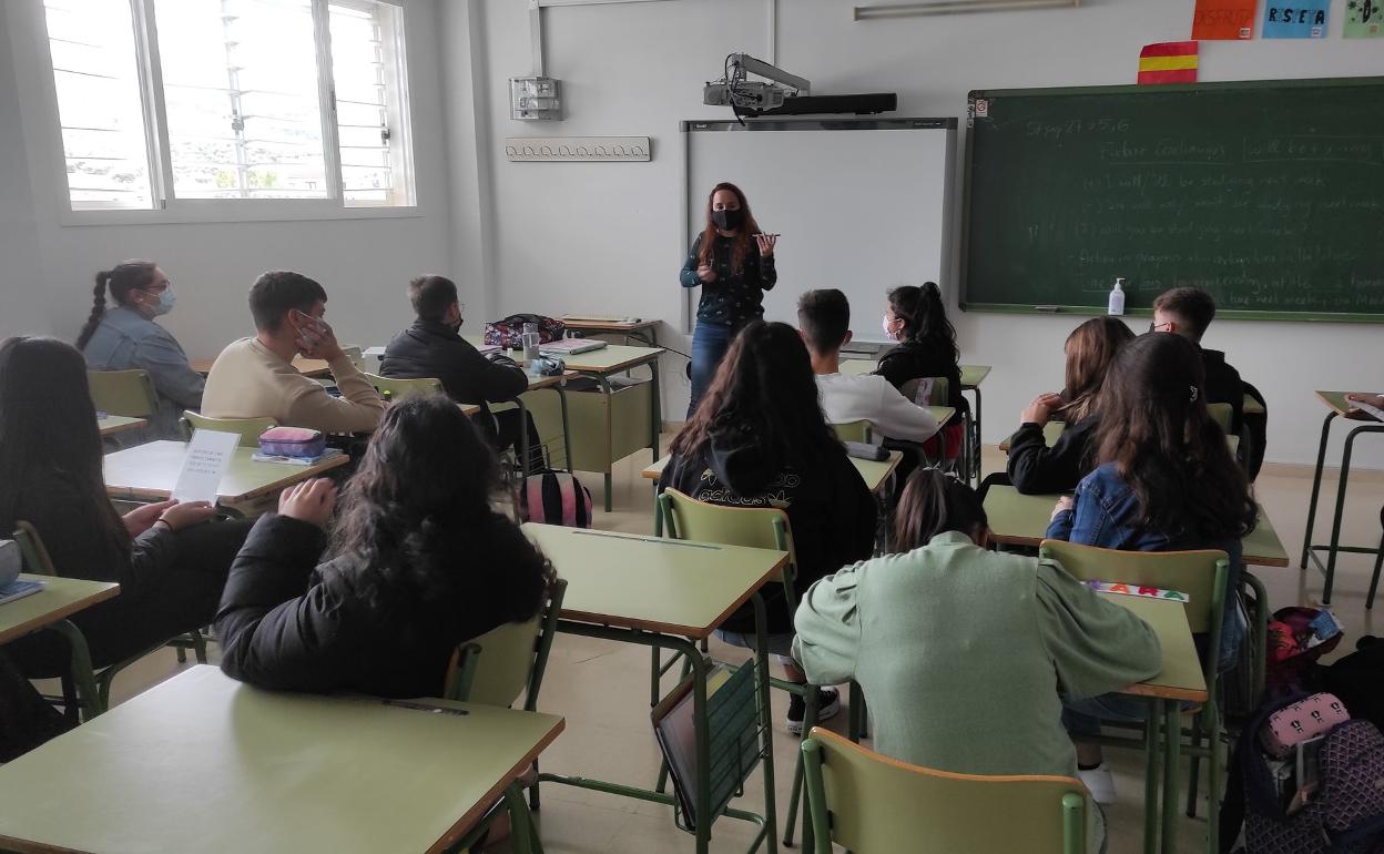 Aula del instituto de Villanueva del Trabuco.