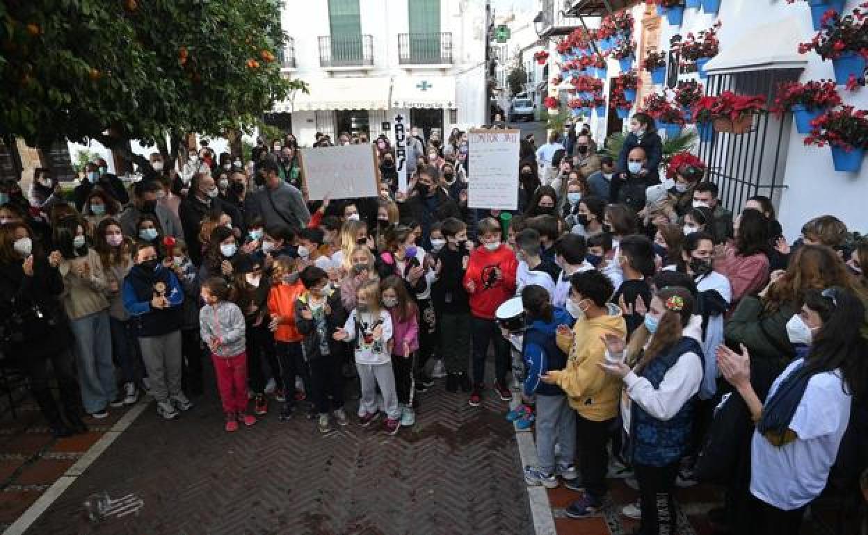 Foto de archivo de enero de este año cuando se manifestaron por última vez para exigir el cumplimiento de los plazos. 