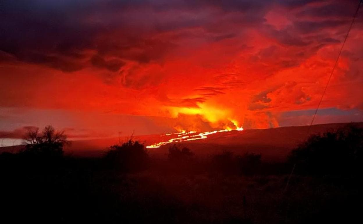Flujos de lava del volcán Mauna Loa, en Hawái. 