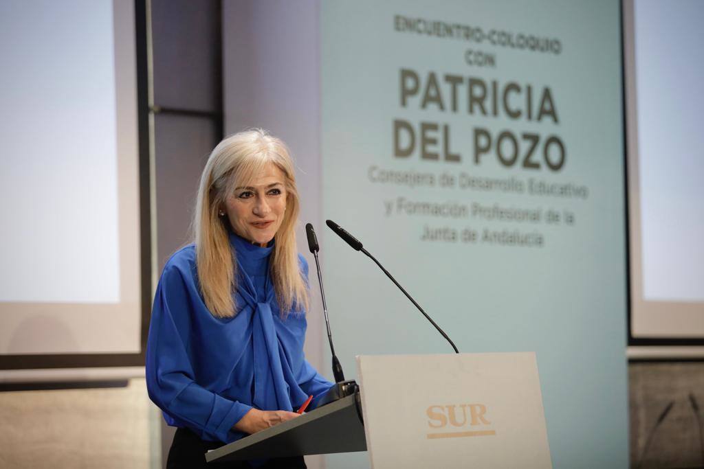 Encuentro coloquio con Patricia del Pozo, consejera de Desarrollo Educativo y Formación de la Junta