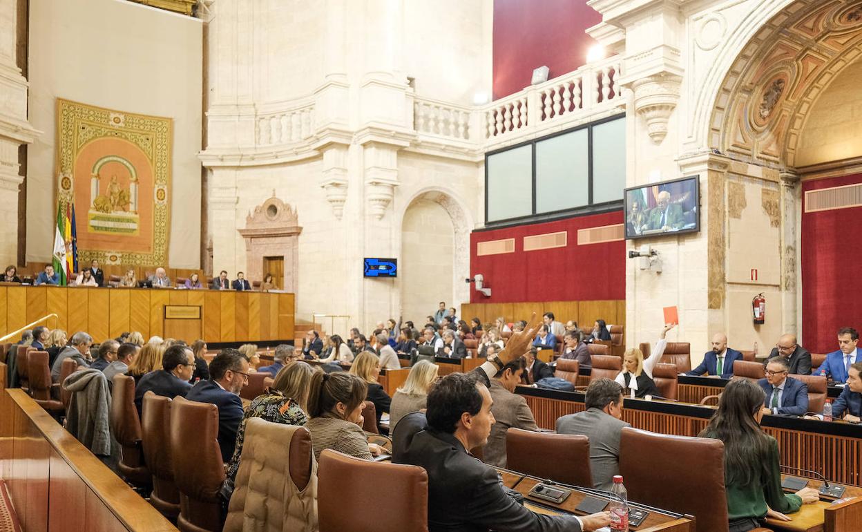 Un momento de la votación a las enmiendas a la totalidad de los Presupuestos el pasado 23 de noviembre.