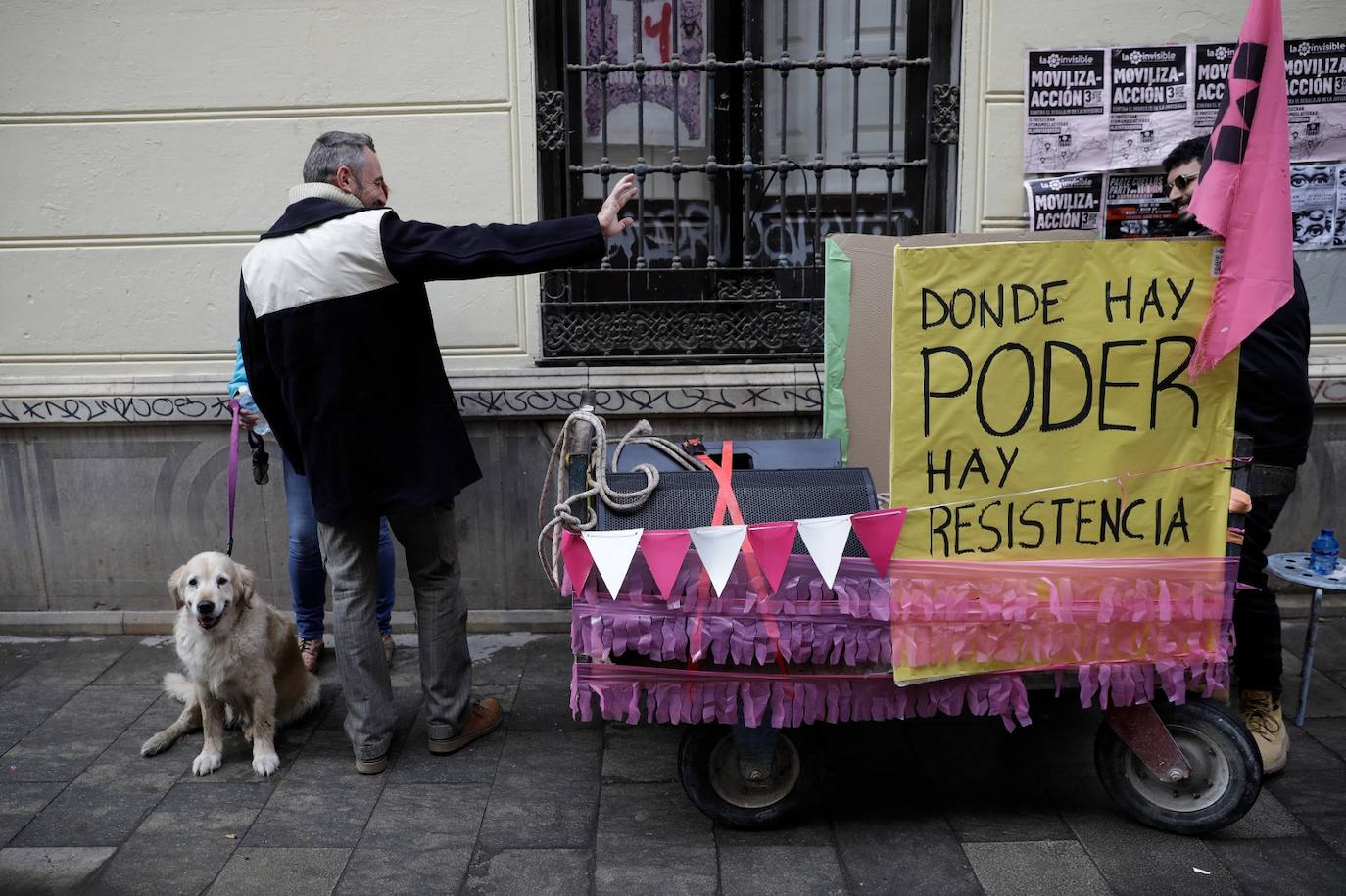 La Invisible, de protesta este sábado por Málaga. 