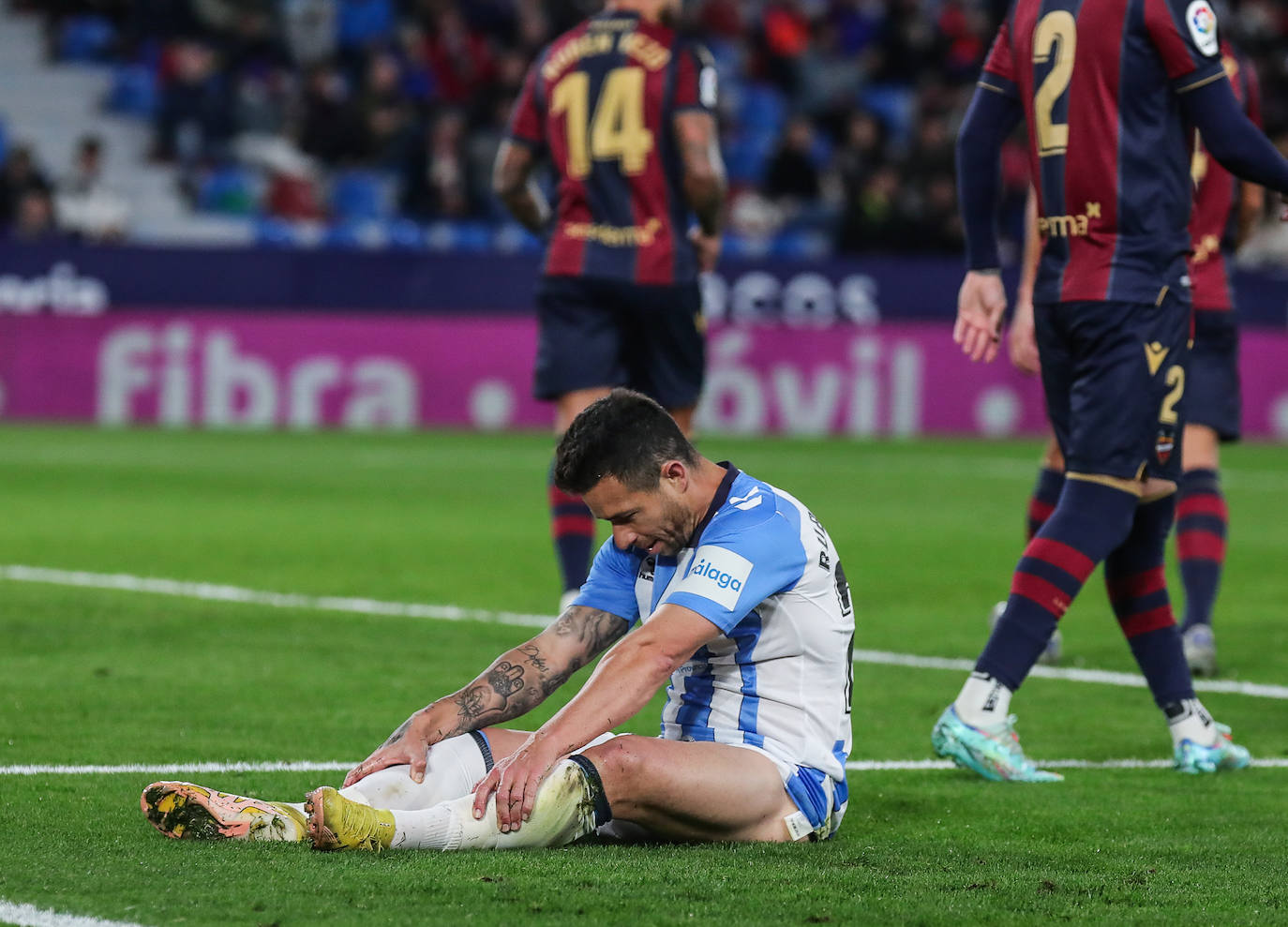 Derrota del Málaga en su visita al Levante. 