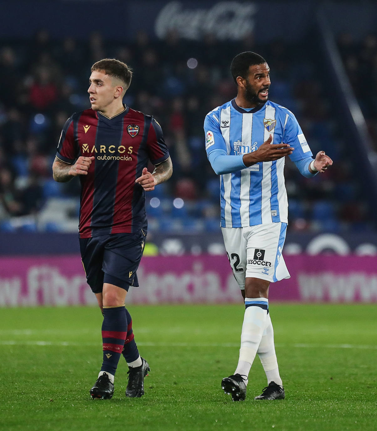 Derrota del Málaga en su visita al Levante. 