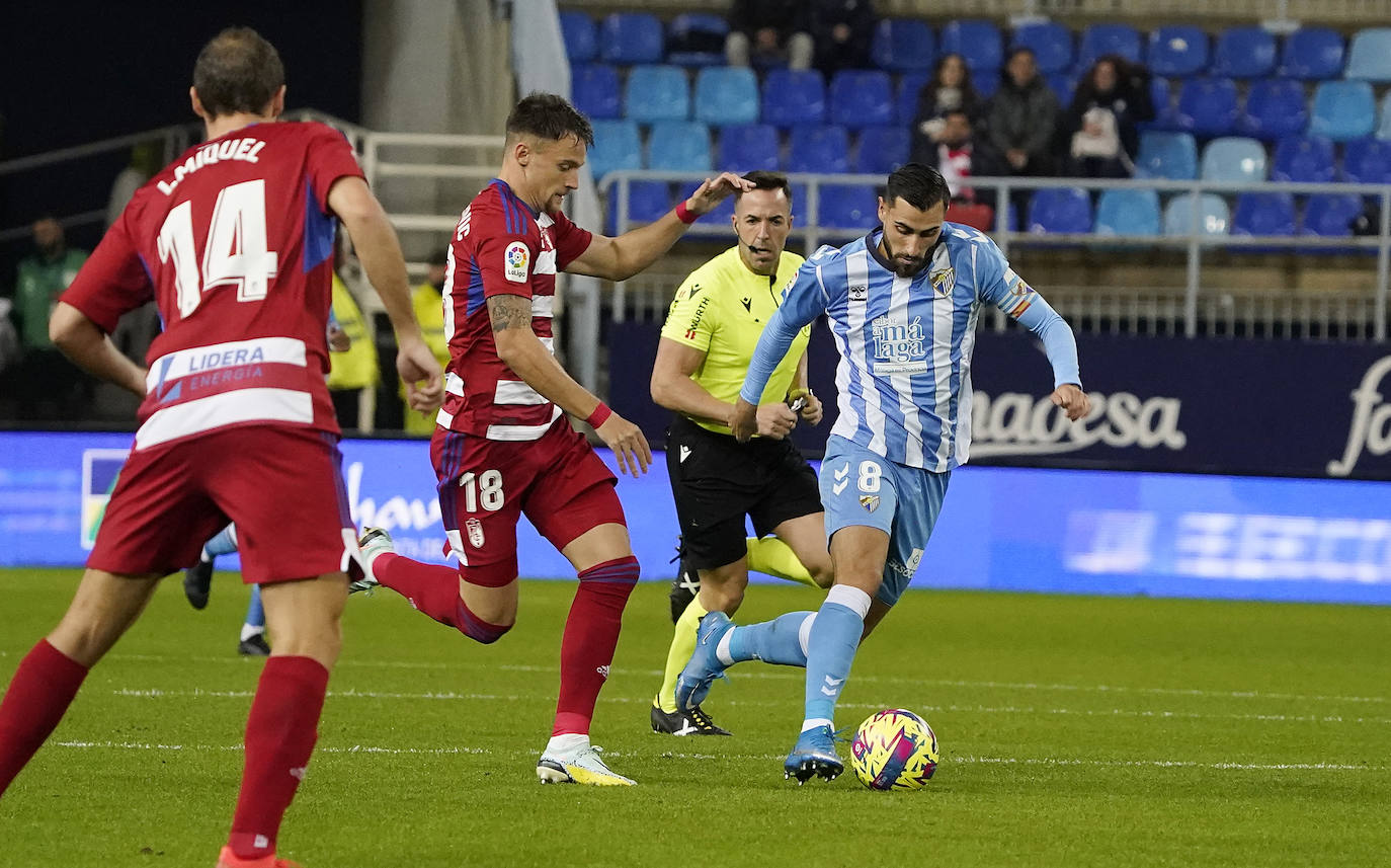 Partido de la Jornada 16 de LaLiga Smartbank, disputado en La Rosaleda