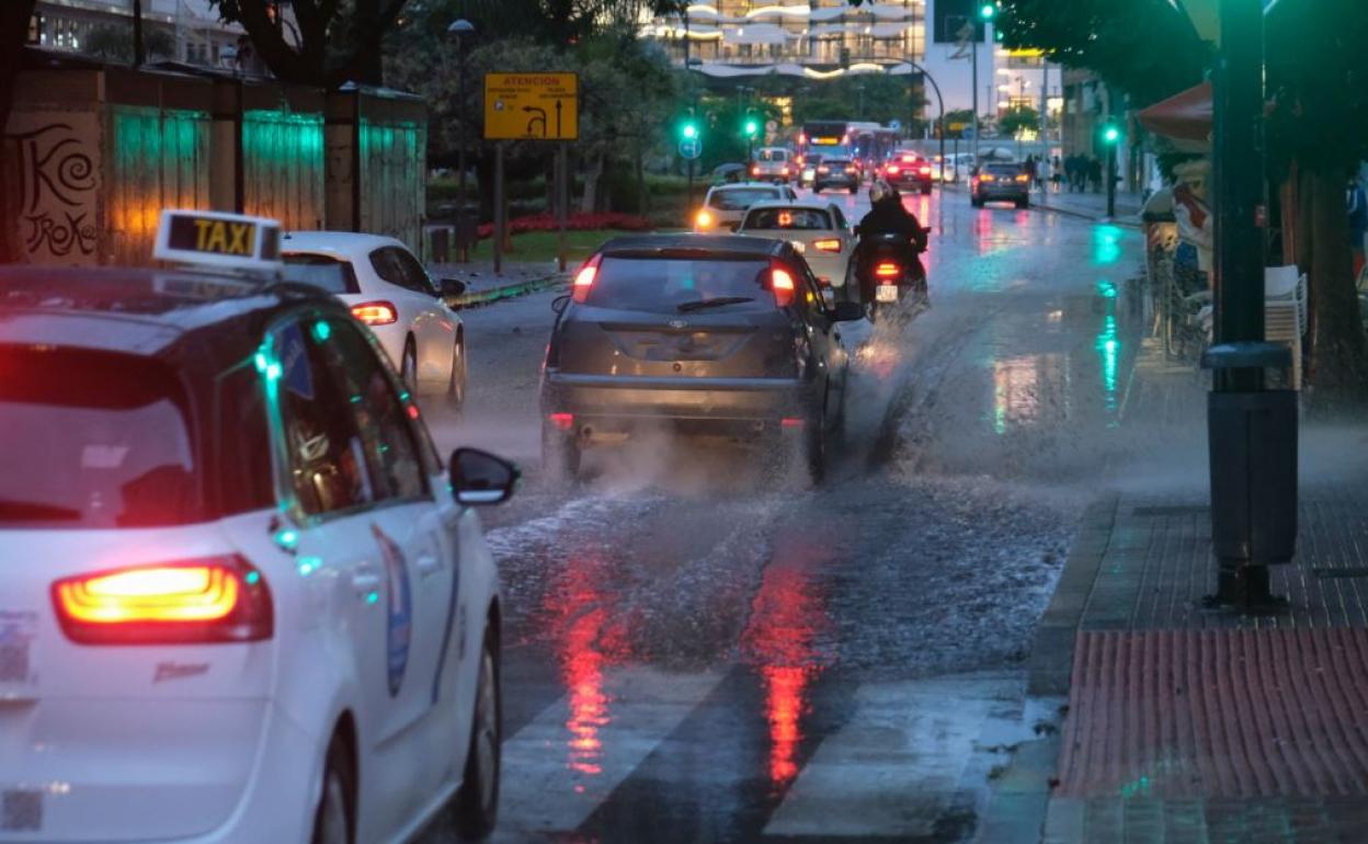 Imagen de este viernes de la borrasca en la provincia Málaga. 