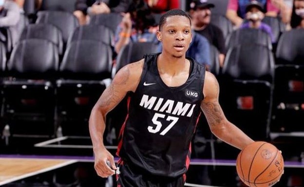 Tyson Carter, durante un partido en la Liga de Verano de la NBA con los Heat de Miami. 