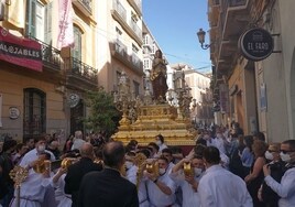 Salida procesional del Cristo Resucitado en la Semana Santa de 2022.