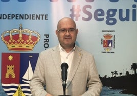 El líder de los independentistas torreños, Jesús Carlos Pérez Atencia, en una rueda de prensa.