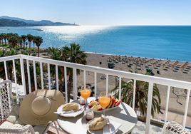 Terraza de una vivienda turística en la Costa del Sol.