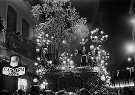 El Señor del Huerto en uno de sus antiguos tronos