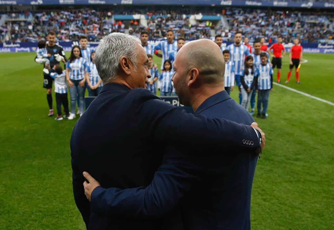 La derrota del Málaga ante el Racing, en imágenes