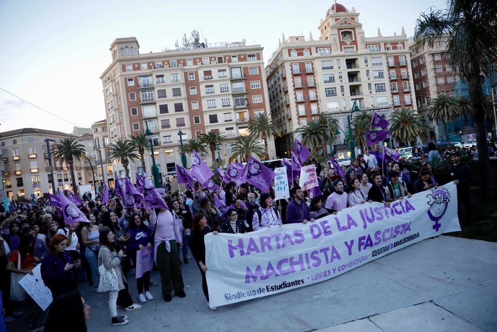 El feminismo malagueño ha marchado unido por los derechos de las mujeres