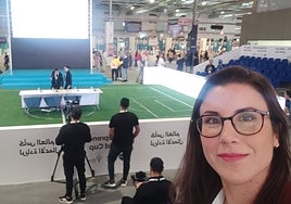 Ana Medina, CEO de Genengine, en un 'selfie' hecho durante la competición.