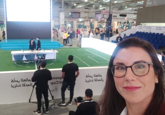 Ana Medina, CEO de Genengine, en un 'selfie' hecho durante la competición.