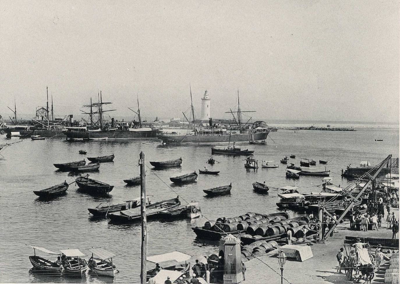'Málaga, el Puerto« (BN). Hauser y Menet (1891).