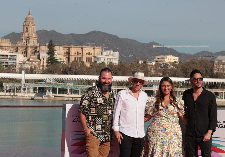 El equipo de la película brasileña, con su director Haroldo Borges (segundo por la izquierda).