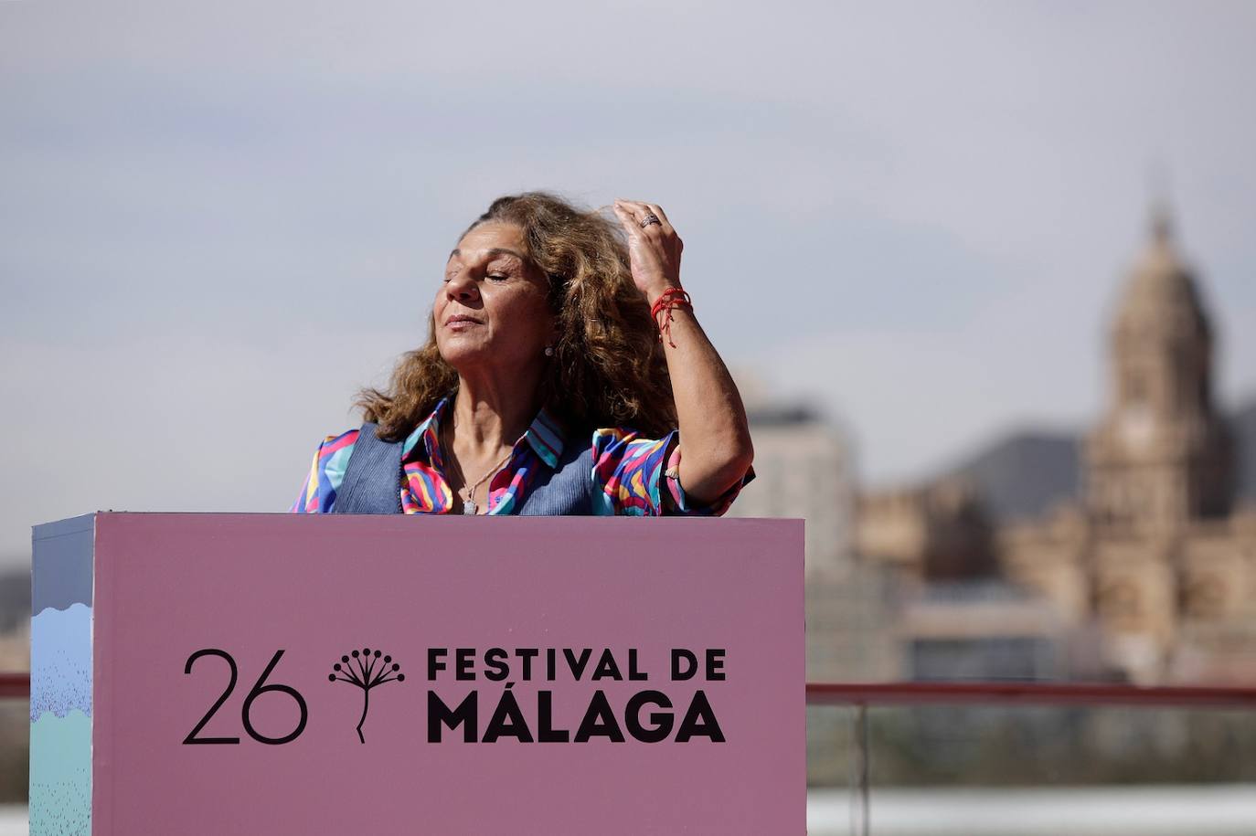 Lolita Flores presenta en Málaga la serie' Las invisibles', que protagoniza junto a María Pujalte y Elena Irureta.