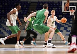 Alberto Díaz, en un entrenamiento esta semana.