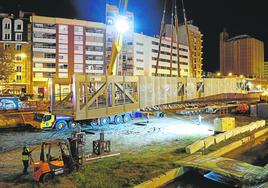 Operación de depósito de la estructura en la noche del miércoles.