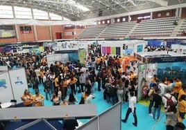 Aspecto del pabellón polideportivo de la UMA, en la mañana de este miércoles.