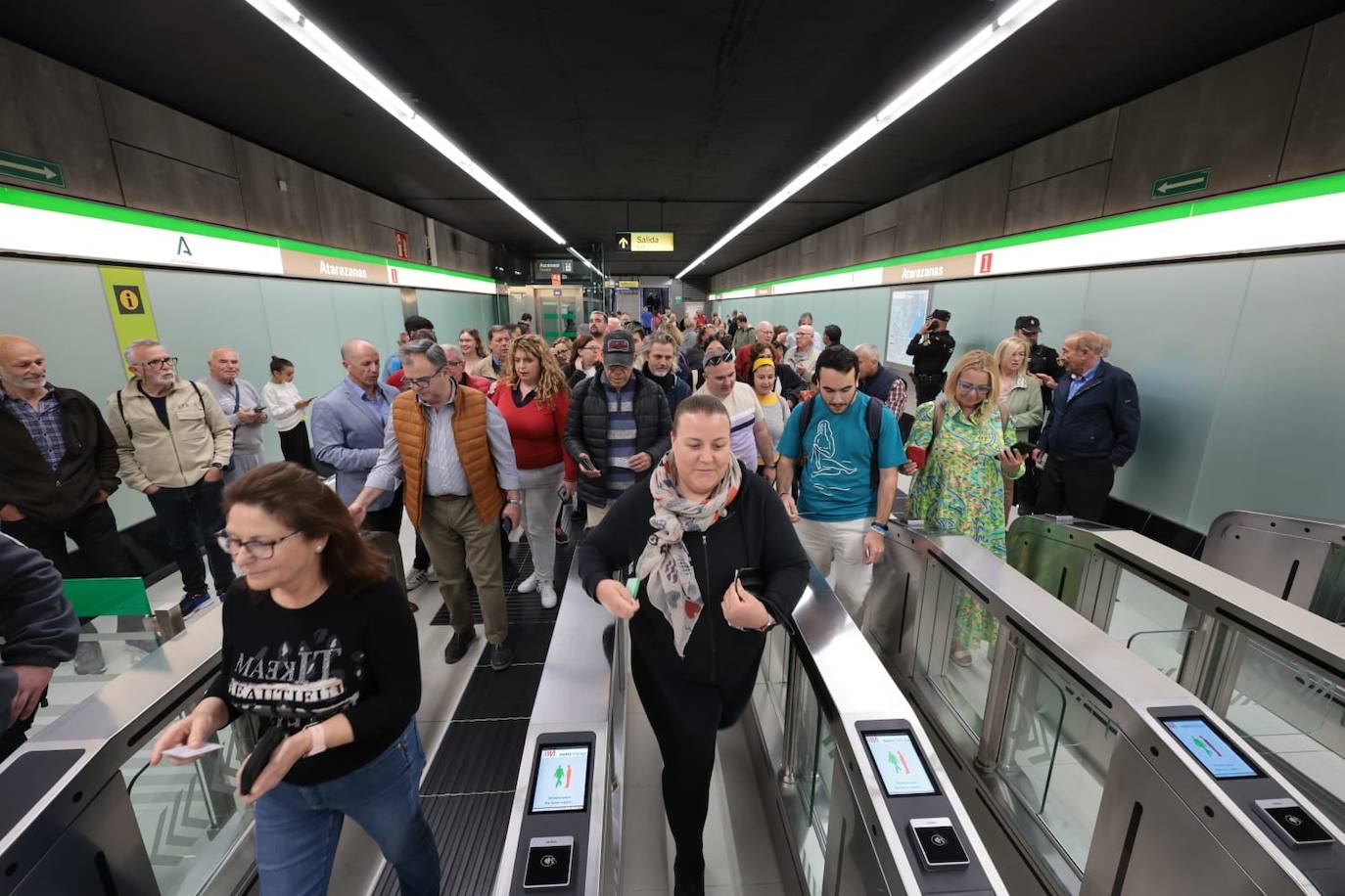 Inauguración de la llegada del Metro de Málaga al Centro