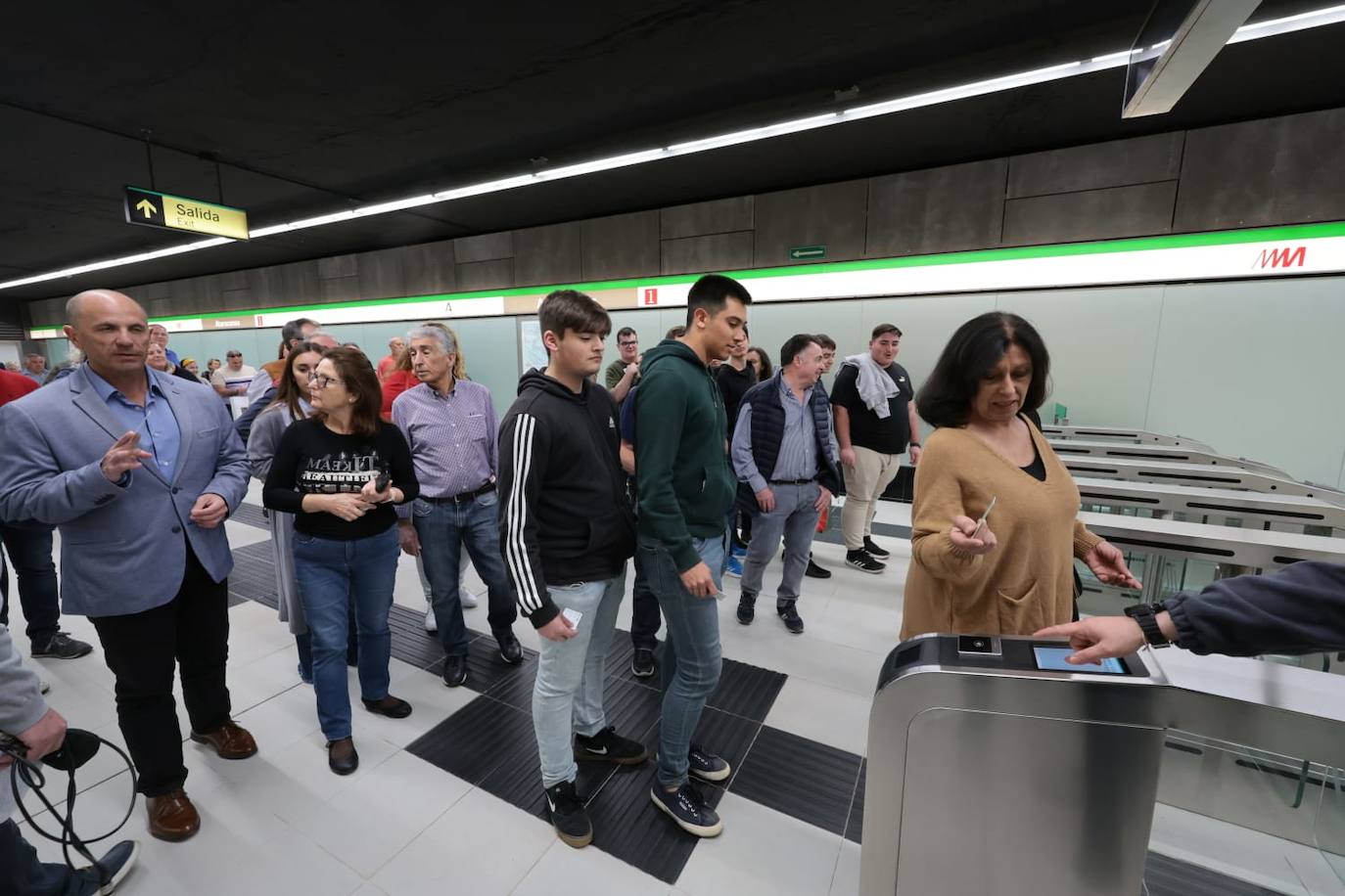 Inauguración de la llegada del Metro de Málaga al Centro