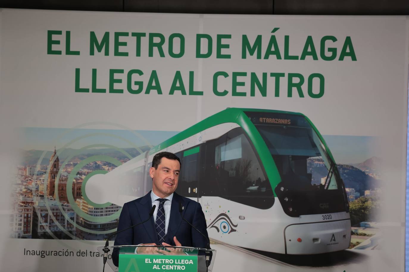 Inauguración de la llegada del Metro de Málaga al Centro