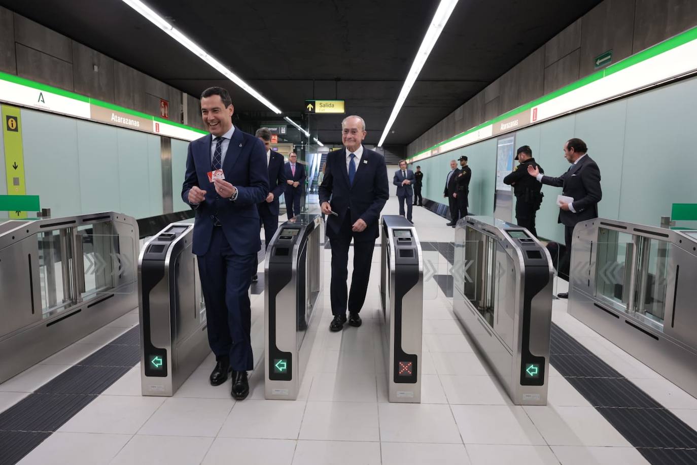 Inauguración de la llegada del Metro de Málaga al Centro