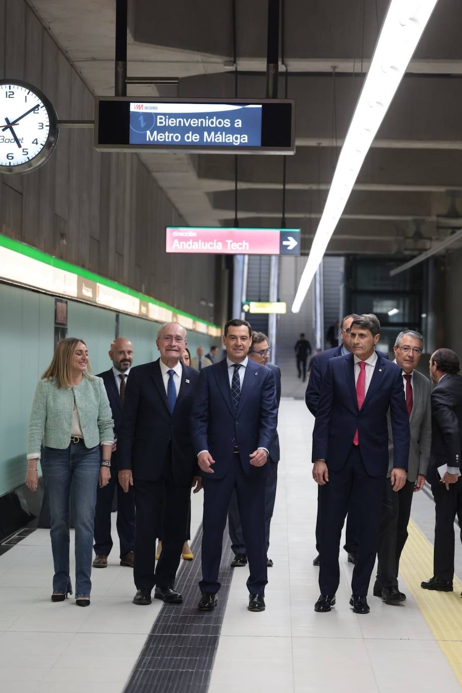 Inauguración de la llegada del Metro de Málaga al Centro