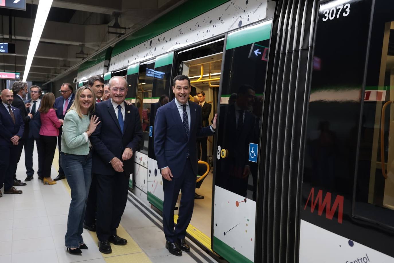 Inauguración de la llegada del Metro de Málaga al Centro