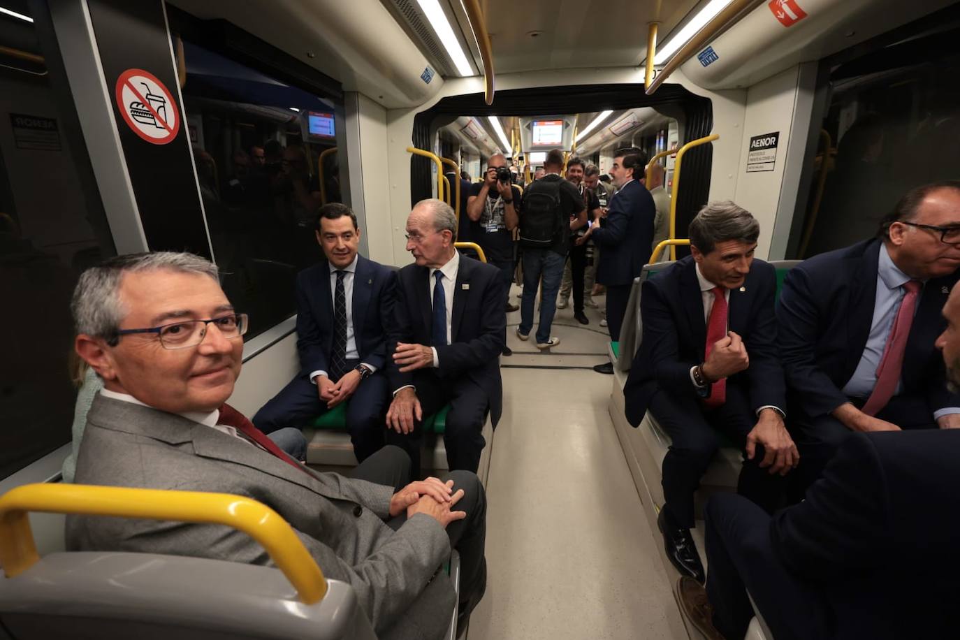 Inauguración de la llegada del Metro de Málaga al Centro