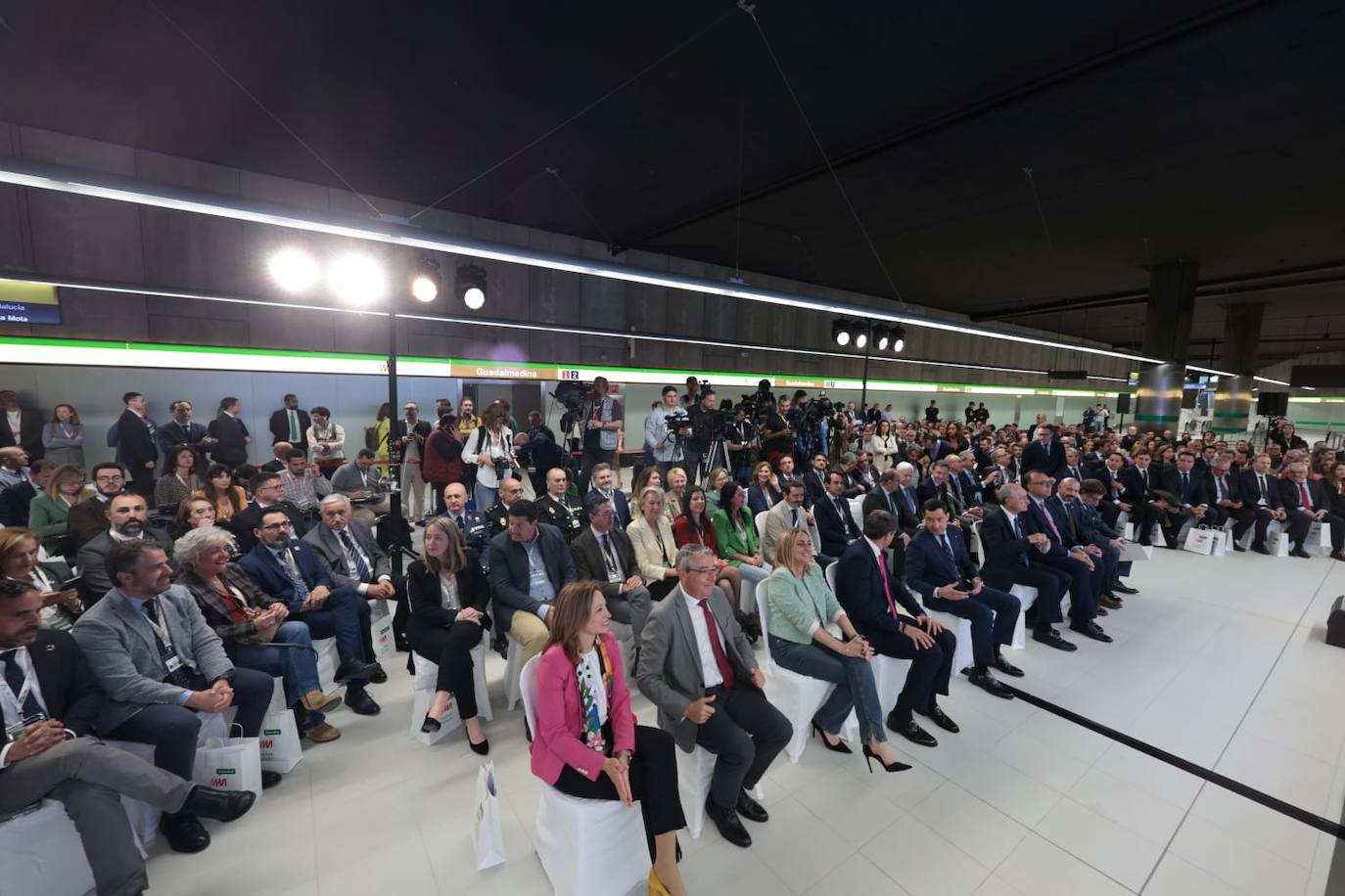 Inauguración de la llegada del Metro de Málaga al Centro