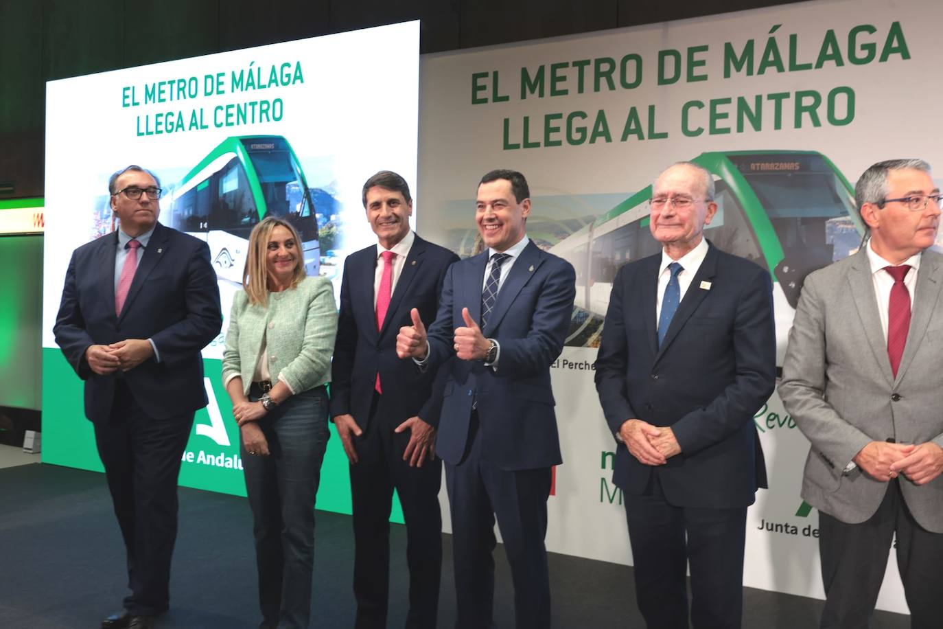 Inauguración de la llegada del Metro de Málaga al Centro