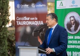 Antonio Sanz, este viernes en un acto en Sevilla.