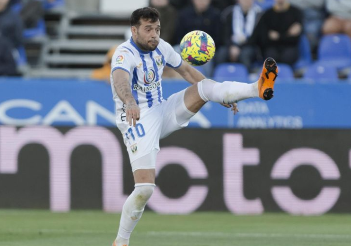 José Arnáiz, en el duelo de este sábado del Leganés ante el Cartagena (1-3).